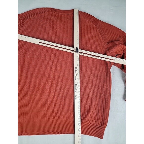Maselli Mens XL Sweater Pullover Orange Wool Blend Knit Casual Austria Logo EUC - Picture 12 of 15